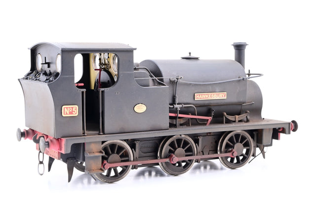 Ixion O Gauge Hudswell Clarke 0-6-0ST Standard Contractor's Tank No.5 'Hawkesbury' - Heavily Weathered, Boxed