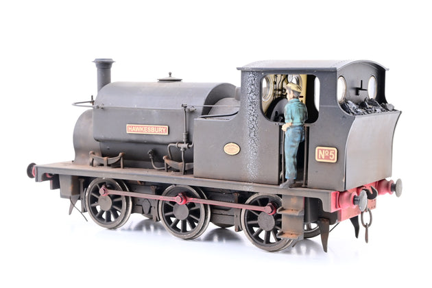 Ixion O Gauge Hudswell Clarke 0-6-0ST Standard Contractor's Tank No.5 'Hawkesbury' - Heavily Weathered, Boxed