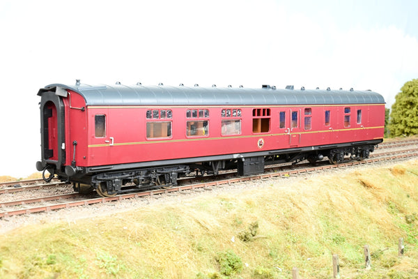 The Works Heljan O Gauge 4921 BR Maroon Mk1 BSK Brake Corridor Second Unnumbered - Boxed