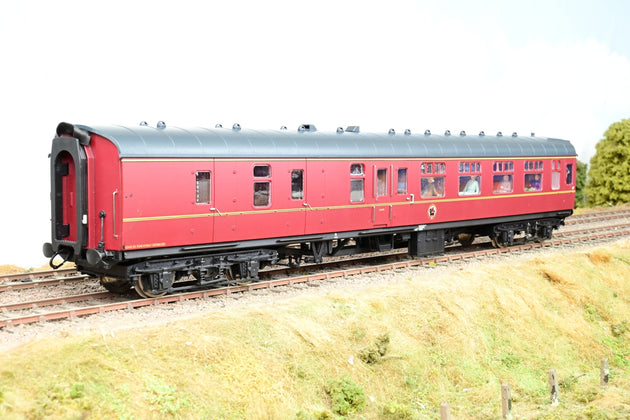 The Works Heljan O Gauge 4921 BR Maroon Mk1 BSK Brake Corridor Second Unnumbered - Boxed