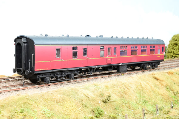 The Works Heljan O Gauge 4921 BR Maroon Mk1 BSK Brake Corridor Second No.M34003 - Boxed