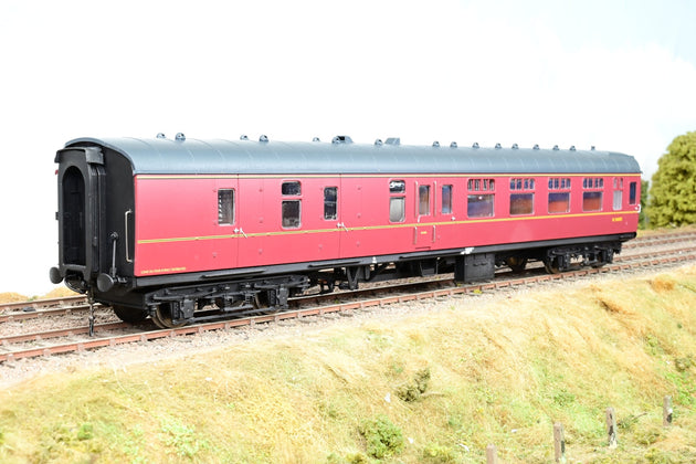 The Works Heljan O Gauge 4921 BR Maroon Mk1 BSK Brake Corridor Second No.M34003 - Boxed