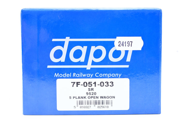 Dapol O Gauge 7F-051-033 SR Brown 5-Plank Open Wagon No.9520 - Boxed