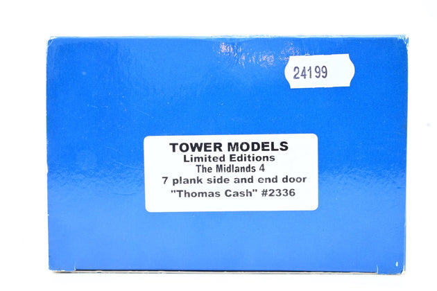 Dapol O Gauge 'Thomas Cash' Grey 7-Plank Open Wagon w/ Side & End Doors No.2336 - Limited Edition, Boxed