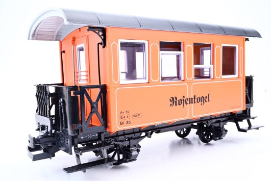 LGB G Gauge 37075 Rosenkogel Stainzer Lokalbahn Flascherlzug 4 Wheel Coach Orange No.35 - Boxed