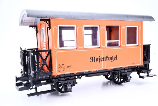 LGB G Gauge 37075 Rosenkogel Stainzer Lokalbahn Flascherlzug 4 Wheel Coach Orange No.35 - Boxed