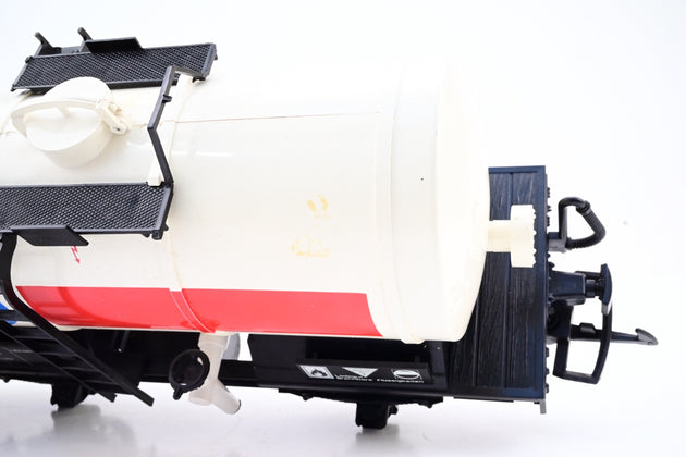 LGB G Gauge 4040E G Tank Wagon W/Brake Plaform Esso White No.8111 - Boxed