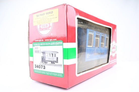 LGB G Gauge 34073 Stainzer Lokalbahn Passenger Car Blue No.31 - Boxed