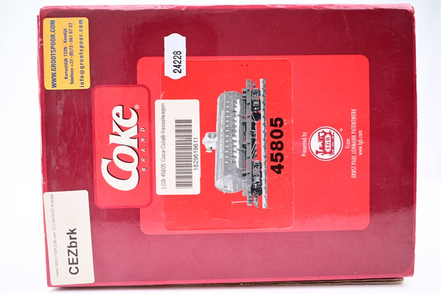 LGB G Gauge 45805 Coca-Cola® Tank Car No.Conx5 - Boxed