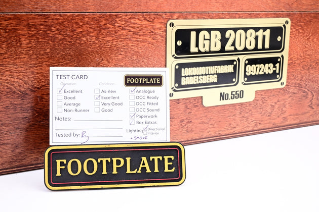 LGB G Gauge 20811 Aster HSB Black 2-10-2 'Harzbulle' Steam Locomotive No.997243-1 - Limited Edition, Boxed Wooden Case