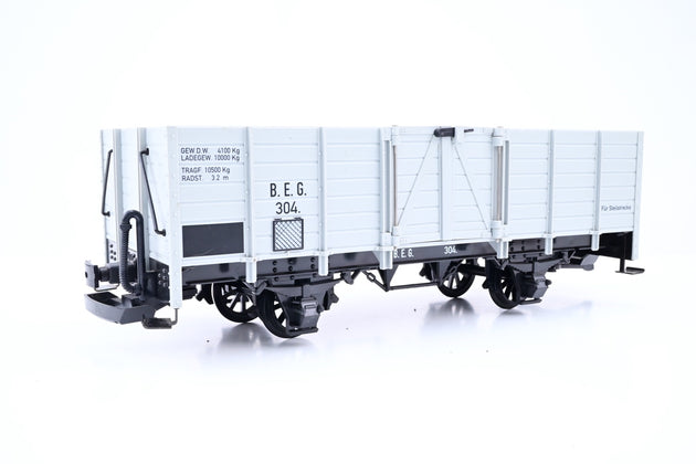 LGB G Gauge 41213 BEG 304 Brohltalbahn Güterwagen Grey W/Coal Load No.304 - Unboxed