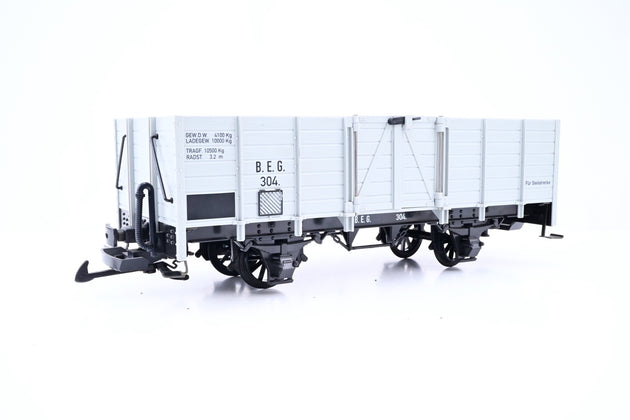 LGB G Gauge 41213 BEG 304 Brohltalbahn Güterwagen Grey W/Coal Load No.304 - Unboxed