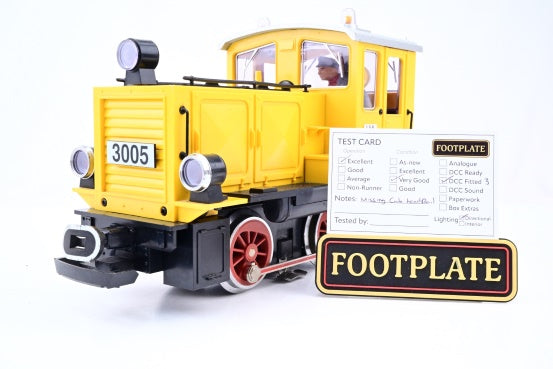 LGB G Gauge 20900 0-4-0 Shunter Locomotive Yellow No.3005 - DCC Fitted, Unboxed