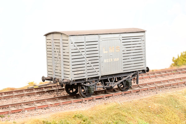Kit Built O Gauge LMS Grey Sliding Door Covered Beer Van No.189413 - Unboxed