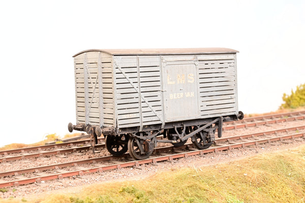 Kit Built O Gauge LMS Grey Sliding Door Covered Beer Van No.189413 - Unboxed