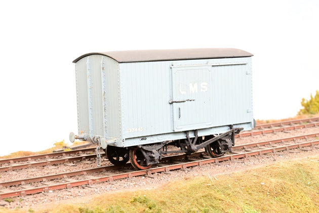 Kit Built O Gauge LMS Grey Sliding Door Covered Goods Van No.293445 - Unboxed