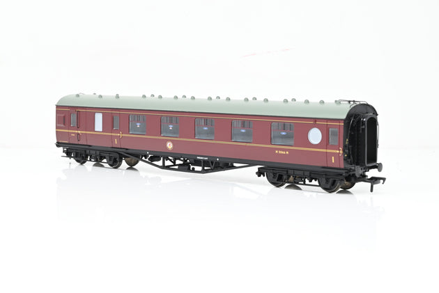 Bachmann OO Gauge 39-471 LMS 60ft Porthole Coach Corridor Brake First BR Maroon No.M5066M - Boxed