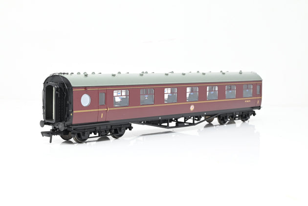 Bachmann OO Gauge 39-476 LMS 60ft Porthole Coach Open Vestibule First BR Maroon No.M7467M - Boxed