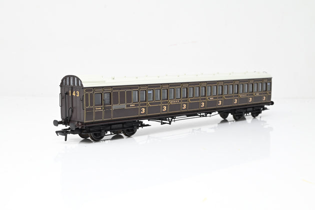 Bachmann OO Gauge 39-620 SE&CR 60ft Birdcage Brake Third Coach Dark Lake Livery No.1164 - Boxed