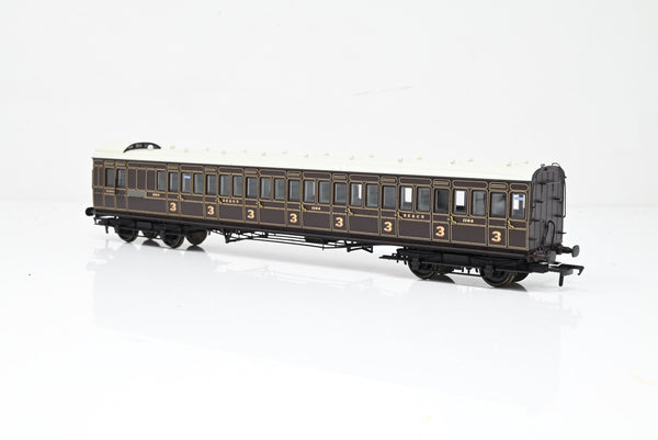 Bachmann OO Gauge 39-620 SE&CR 60ft Birdcage Brake Third Coach Dark Lake Livery No.1164 - Boxed