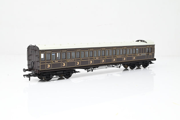 Bachmann OO Gauge 39-620 SE&CR 60ft Birdcage Brake Third Coach Dark Lake Livery No.1164 - Boxed
