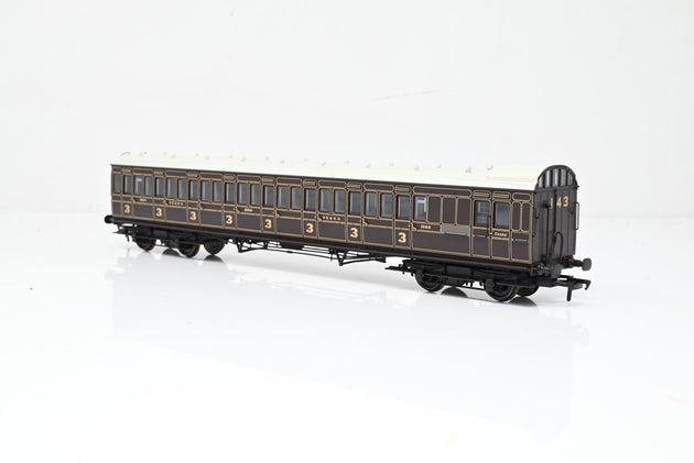Bachmann OO Gauge 39-620 SE&CR 60ft Birdcage Brake Third Coach Dark Lake Livery No.1164 - Boxed