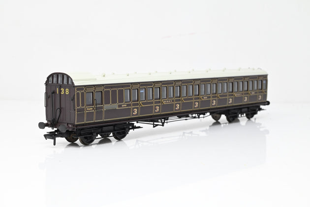 Bachmann OO Gauge 39-620A SE&CR 60ft Birdcage Brake Third Coach Dark Lake Livery No.1182 - Boxed