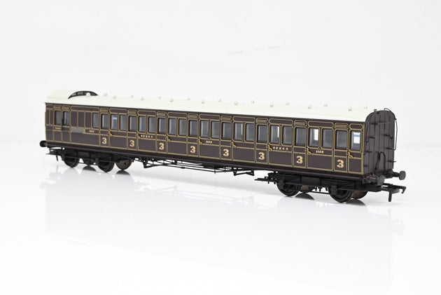 Bachmann OO Gauge 39-620A SE&CR 60ft Birdcage Brake Third Coach Dark Lake Livery No.1182 - Boxed