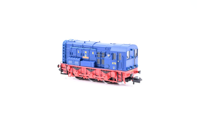 Graham Farish N Gauge 371-020K LMR Blue Class 08 Diesel Shunter No.878 'Basra' - Limited Edition, Boxed