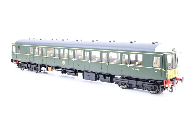 Heljan O Gauge 1221 BR Green Late Crest w/ SYP Class 122 Railcar No.W55005 - Boxed