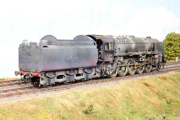 55H O Gauge BR Black Class 9F No.92007 - DCC Sound, Lights, Boxed