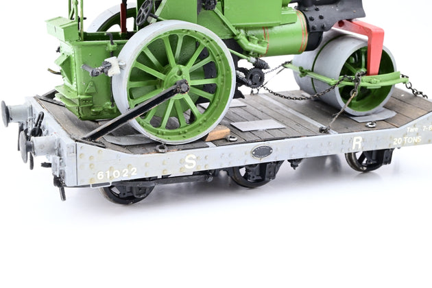 Kit Built O Gauge SR Machine Wagon With Steam Roller Load No.31022
