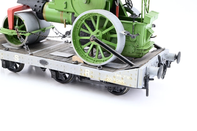 Kit Built O Gauge SR Machine Wagon With Steam Roller Load No.31022