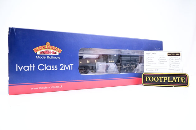 Bachmann OO Gauge 32-830A LMS Black Ivatt Class 2MT 2-6-0 No.6418 - Boxed