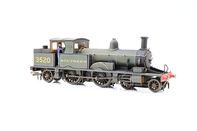Oxford Rail OO Gauge OR76AR006 SR Green 4-4-2T Adams Radial Class 415 No.3520 - TMC Weathered, Boxed