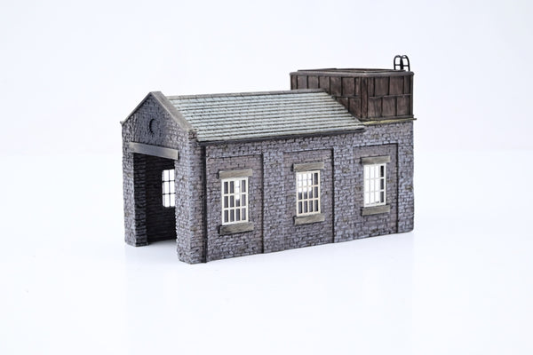 Graham Farish N Gauge 42-0002 Scenecraft Building 'Stone Engine Shed with Tank' - Boxed