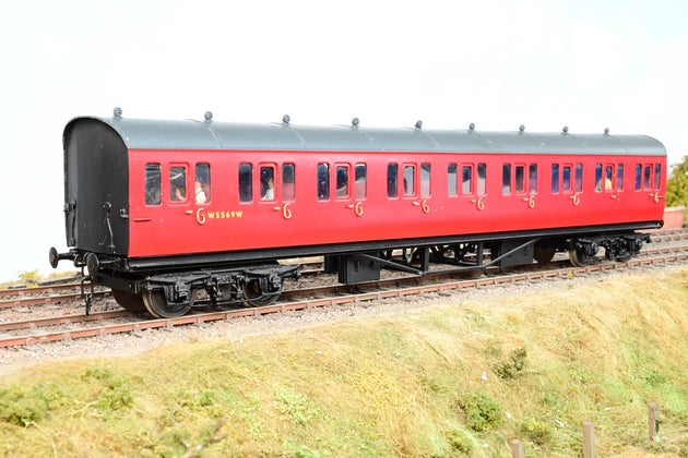 Kit Built O Gauge Rake of 4 BR Crimson GWR Suburban Coaches
