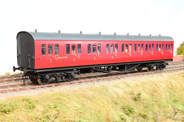 Kit Built O Gauge Rake of 4 BR Crimson GWR Suburban Coaches