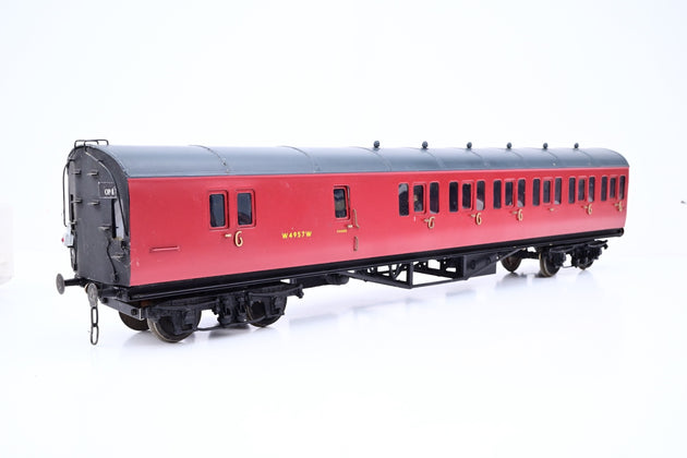 Kit Built O Gauge Rake of 4 BR Crimson GWR Suburban Coaches
