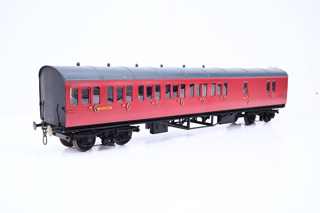 Kit Built O Gauge Rake of 4 BR Crimson GWR Suburban Coaches