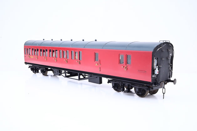 Kit Built O Gauge Rake of 4 BR Crimson GWR Suburban Coaches