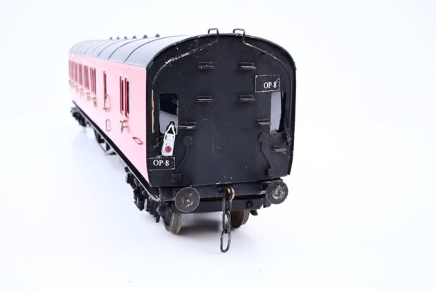 Kit Built O Gauge Rake of 4 BR Crimson GWR Suburban Coaches