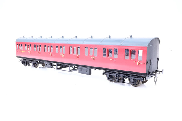 Kit Built O Gauge Rake of 4 BR Crimson GWR Suburban Coaches