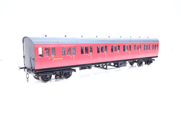 Kit Built O Gauge Rake of 4 BR Crimson GWR Suburban Coaches