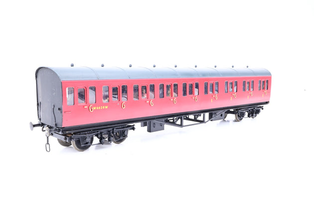 Kit Built O Gauge Rake of 4 BR Crimson GWR Suburban Coaches