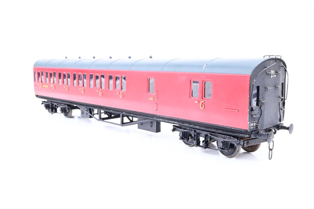 Kit Built O Gauge Rake of 4 BR Crimson GWR Suburban Coaches