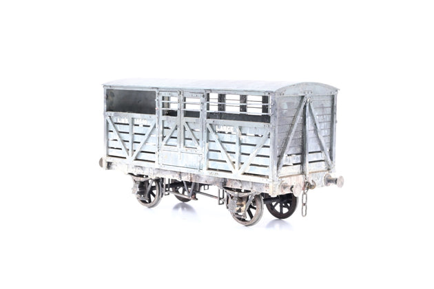 Kit Built O Gauge LMS Grey 8T Cattle Wagon No.14540 - Weathered, Aftermarket Box
