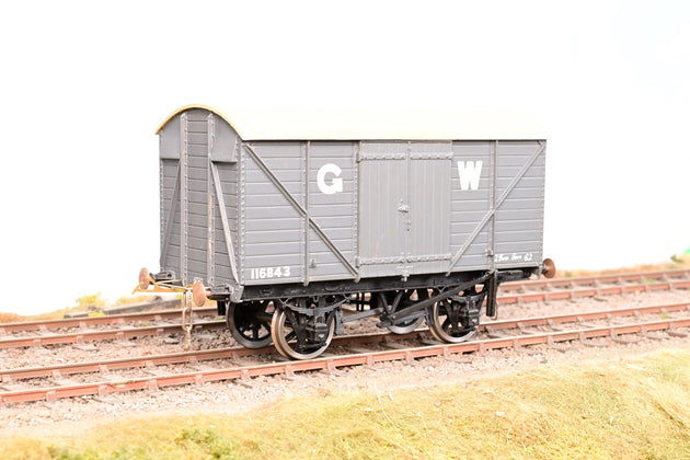 Kit Built O Gauge GWR Grey 12T Ventilated Covered Goods Van No.116843 - Boxed