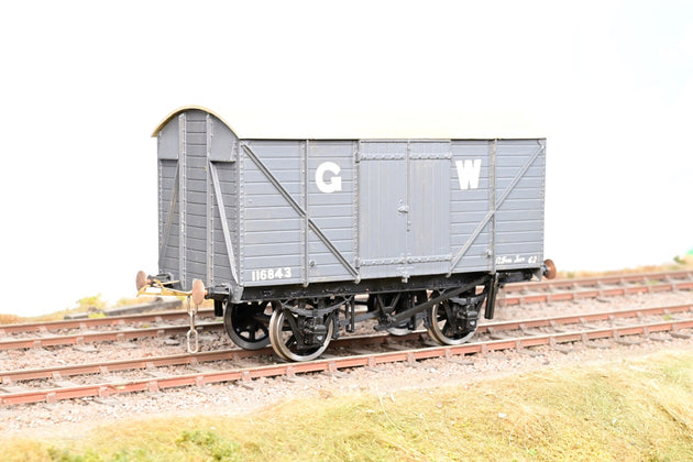 Kit Built O Gauge GWR Grey 12T Ventilated Covered Goods Van No.116843 - Boxed