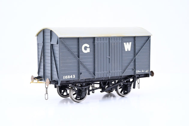 Kit Built O Gauge GWR Grey 12T Ventilated Covered Goods Van No.116843 - Boxed